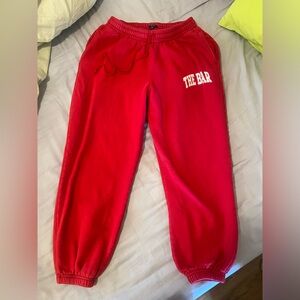 The Bar Varsity Sweatpants in Red Ruby Size XL varsity sweatshirt collection